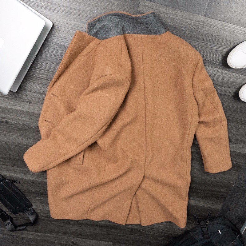 Áo khoác dạ ép đại hàn dáng dài, áo mangto nam | BigBuy360 - bigbuy360.vn