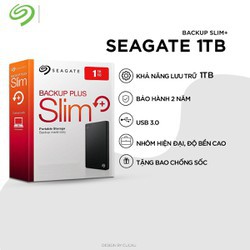 Ổ Cứng Di Động 1TB Sea.gate Backup Slim Plus + Bao da