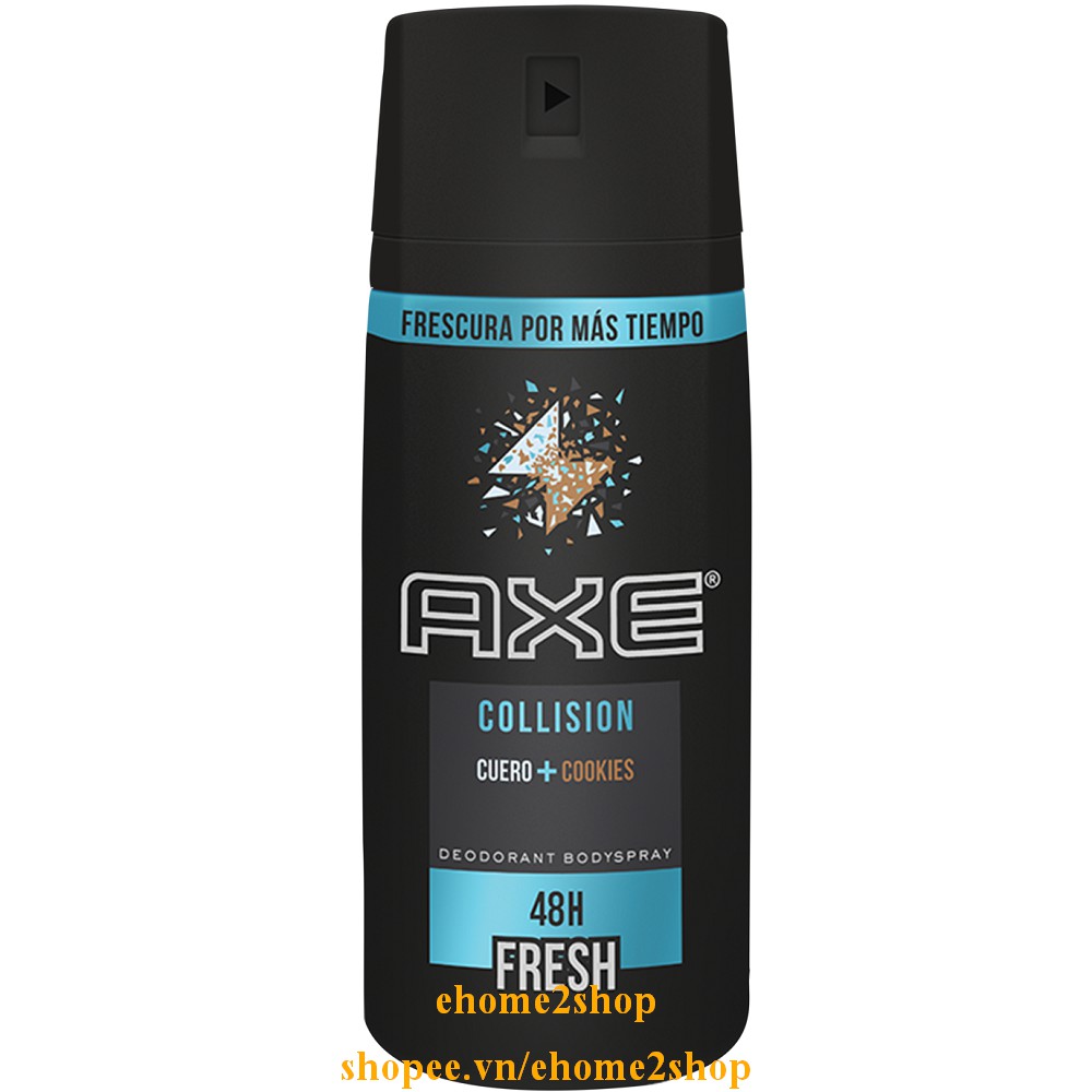 Xịt Khử Mùi Axe 150ml Tiempo Collision, shopee.vn/ehome2shop.