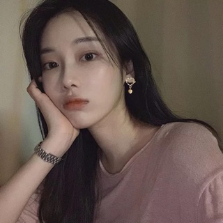 [18] Hoa tai lấp lánh hạt trái tim treo