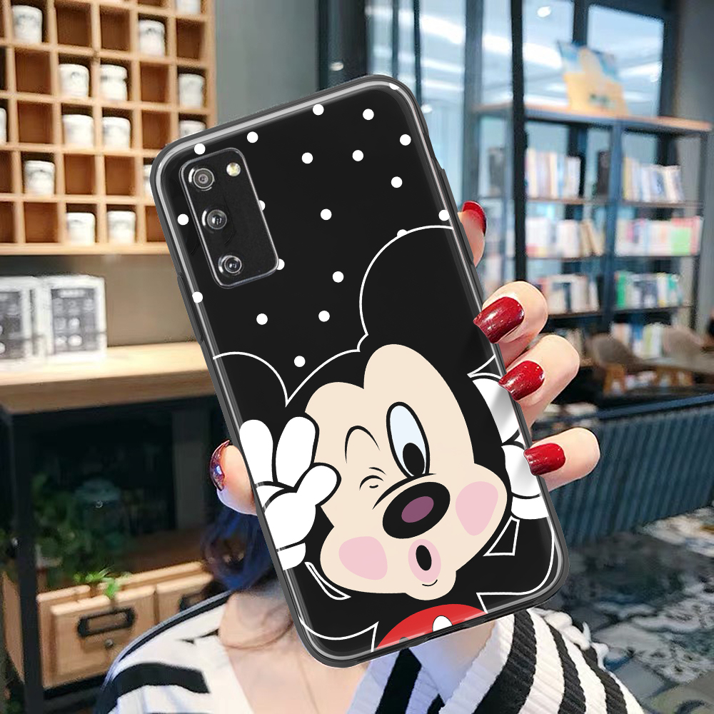 Ốp điện thoại mặt kính Mickey Minnie cho Samsung galaxy S9PLUS S9 S8PLUS S8 S7EDGE S7