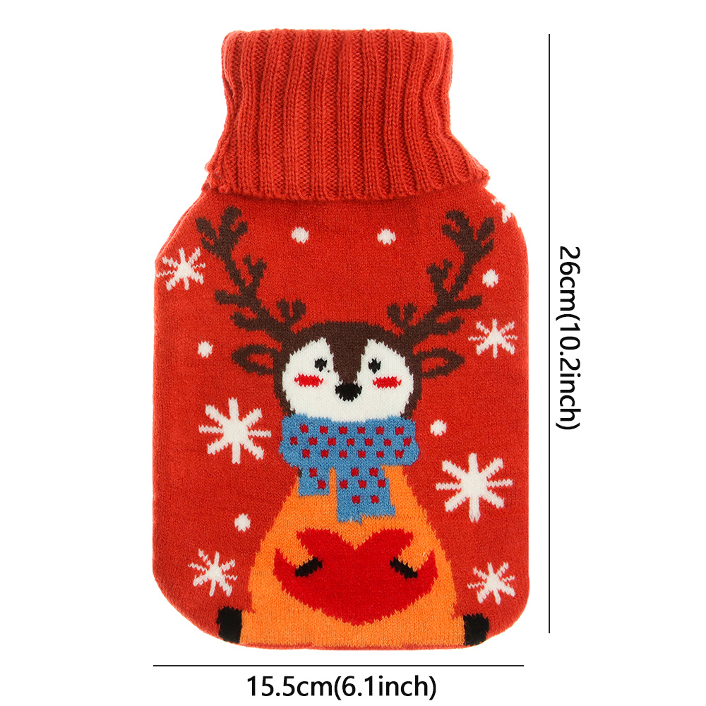 Túi Đựng Nước Nóng Chườm Ấm Bụng 1000ml Họa Tiết Hoạt Hình Dễ Thương Cho Nữ