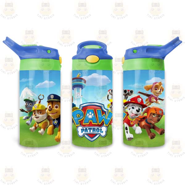 Bình Uống Nước Giữ Nhiệt Cho Bé Có Ống Hút Hình Đội Chó Cứu Hộ Paw Patrol - Tỉ Mỉ Studio