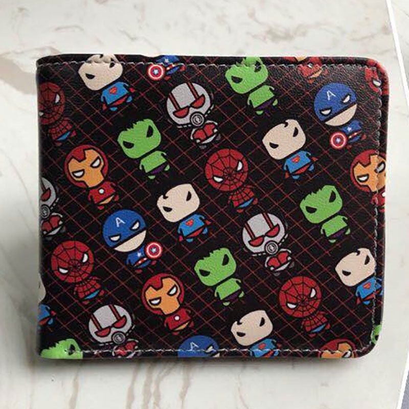 Ví Gập Ngắn Gập Đôi In Hình Siêu Anh Hùng Marvel Phiên Bản Siêu Anh Hùng Cho Nam