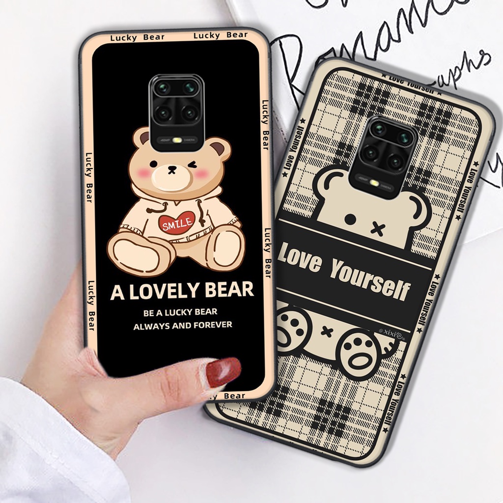 Ốp lưng Xiaomi Redmi Note 9 / Redmi Note 9s / Note 9 Pro in hình cute, chú gấu tinh nghịch siêu chất siêu rẻ