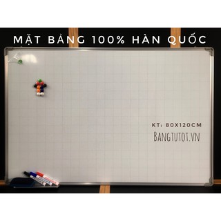 Bảng viết bút lông 80x120cm hít nam châm mạnh (Tặng nam châm, bút và bông lau bảng)