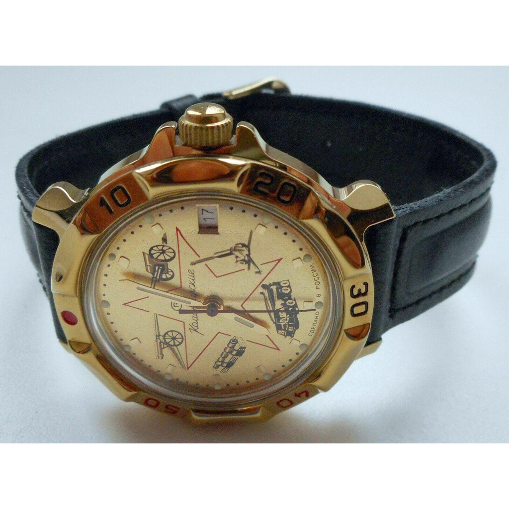 Đồng hồ nam Vostok máy cơ lên giây, size mặt 40, size dây 18. Đồng hồ Nga Vostok Komandirskie 819213