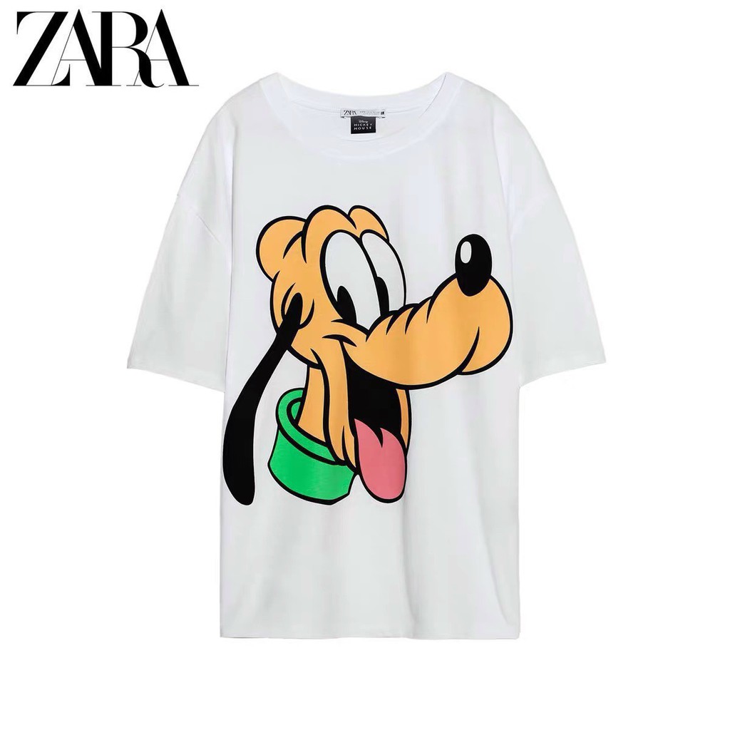 [ZARA] SET ÁO PHÔNG TRẮNG QUẦN BÒ MICKY HÀNG ZARA XUẤT XỊN