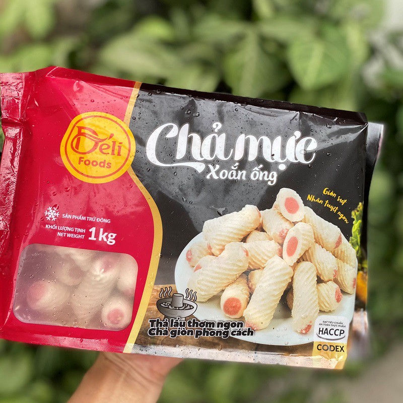 (Giao Nội Thành Hà Nội) CHẢ MỰC XOẮN ỐNG DELIFOOD TÚI 1KG