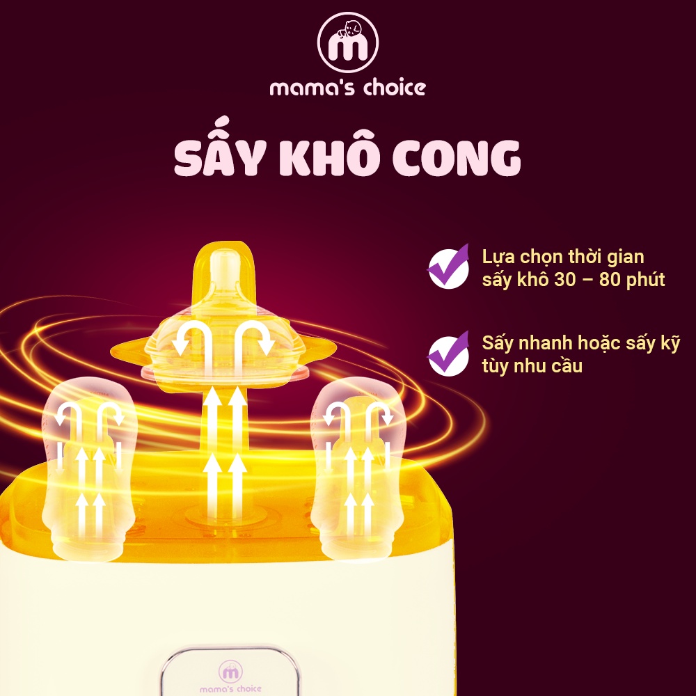 Máy Tiệt Trùng Sấy Khô và Hâm Sữa 5 in 1 Mama’s Choice