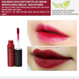 Son kem lì NYX Soft Matte - SMLC10 Monte Carlo