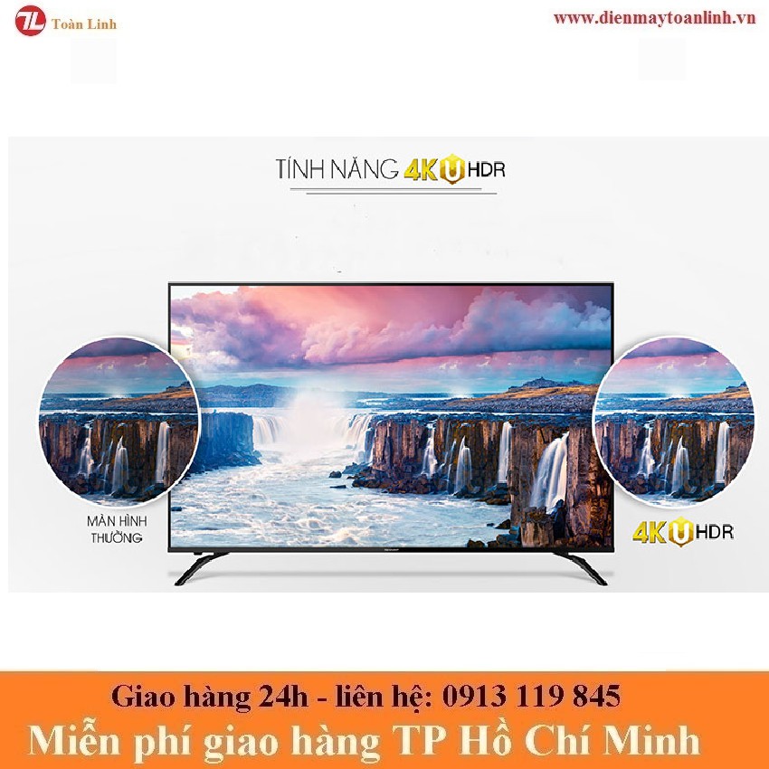 Tivi Sharp 4T-C60CK1X Smart 4K 60 Inch - mẫu 2021 Chính hãng