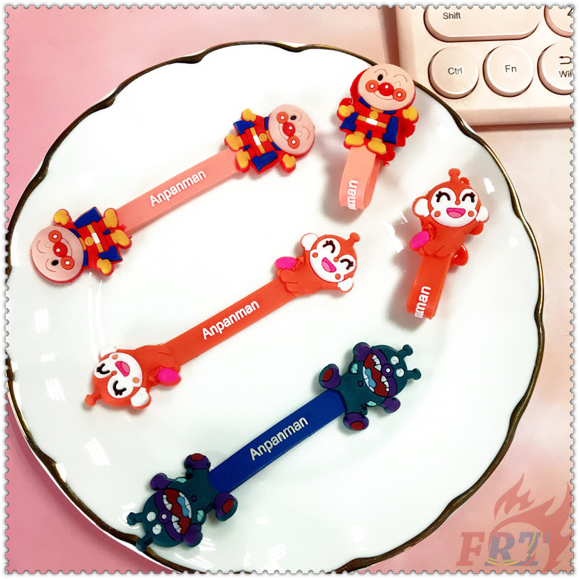 ◐ Máy Quấn Dây Cáp Anpanman ◑ 1 Dụng Cụ Quấn Dây Cáp Tai Nghe Gọn Gàng Bằng Silicon Hình Anpanman/Baikinman/ Dokin-chan Hoạt Hình