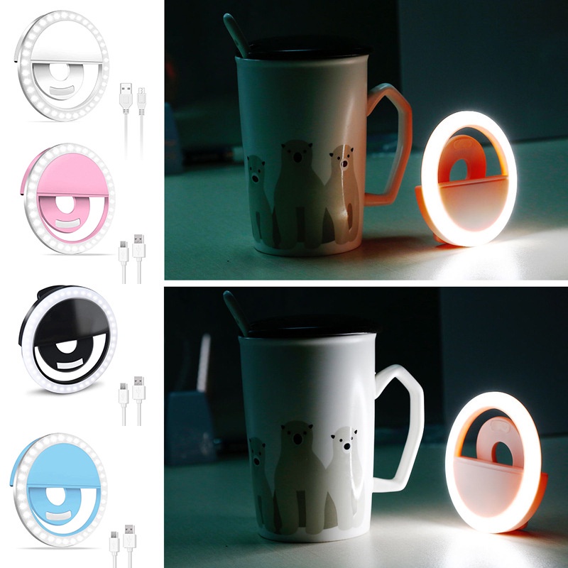 Đèn LED Tròn Kẹp Điện Thoại 36 Bóng Hỗ Trợ Chụp Ảnh