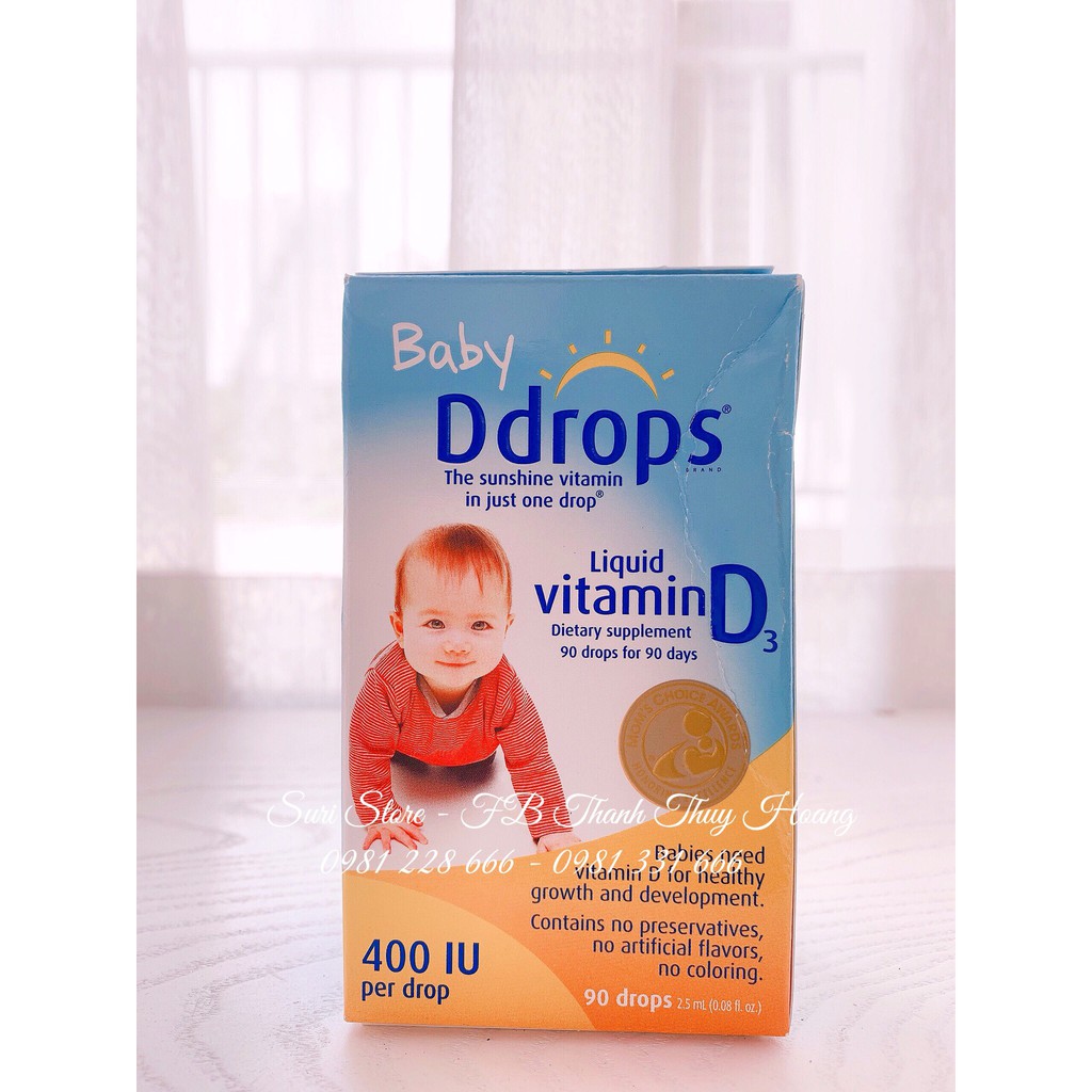 [Mã MKBC25 giảm 80K đơn 1Tr] Vitamin D3 Drops 400IU