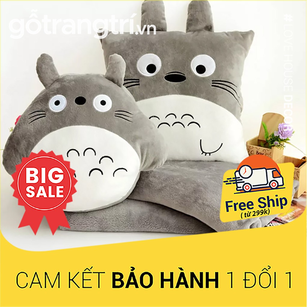 Bộ Chăn Gối Totoro 3 In 1 Xinh Xắn Siêu Tiện Lợi Cho Học Sinh Và Dân Văn Phòng Hay Người Đi Du Lịch!