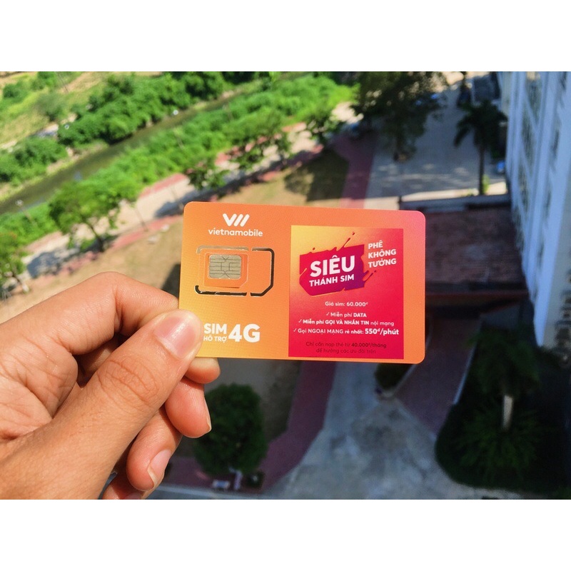 Sim Data 4G Vietnammobile 6Gb/1 ngày dùng trọn đời Miễn phí tháng đầu Chính Hãng