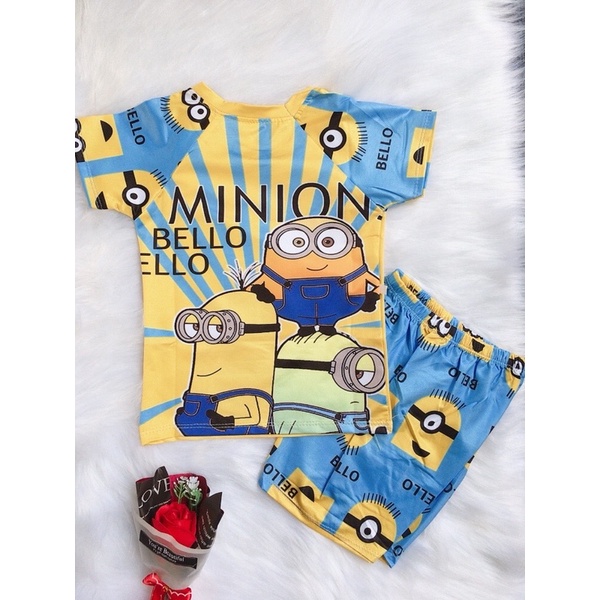 Bộ Cộc Tay Cho Bé Trai 💕 LINA-KIDS 💕 chất thun lạnh in 3D mịn mát, thấm hút mồ hôi  8-18kg