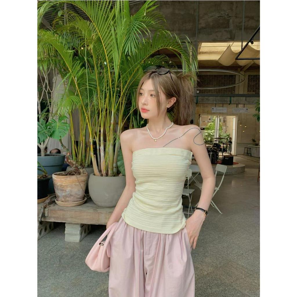 Áo Sweater Sát Nách Dáng Ôm Thiết Kế Quyến Rũ Cho Nữ