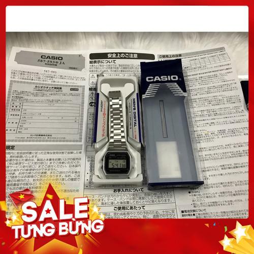Đồng hồ nam casio A159-A158 full box hiện thị điện tử máy Nhật chống nước siêu đẹp -Hàng nhập khẩu