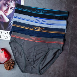 Combo 3 quần sịp nam, quần lót tam giác cotton Silk mềm mại thoáng khí