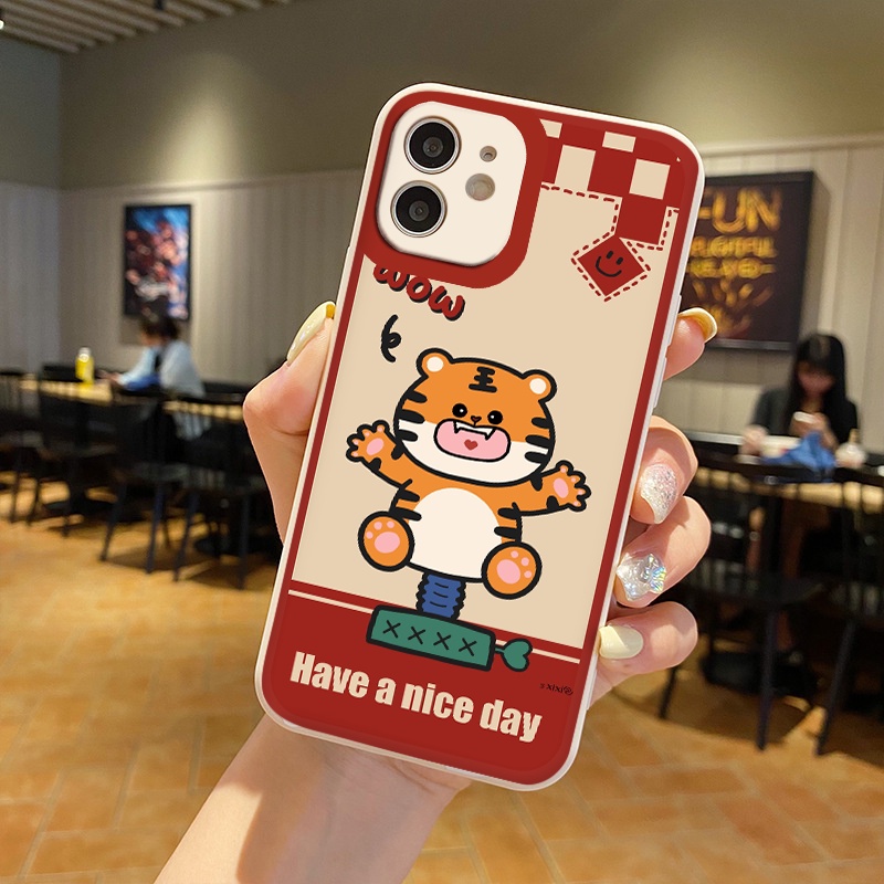 Ốp lưng iphone hổ hớn hở ốp dẻo cạnh vuông ip 6 7 8 plus x xr xsmax 11/12/13promax tr007