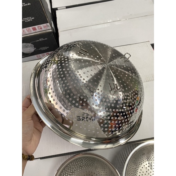 Combo Bộ 3 rổ INOX đủ size 24, 26 , 28, 32 cm an toàn và tiện lợi