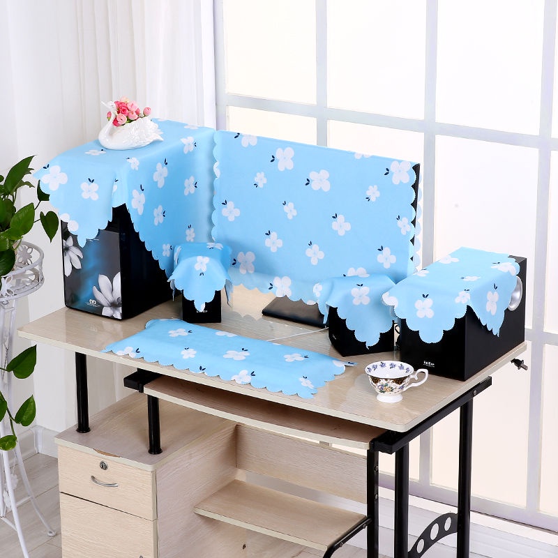 Phủ Máy Tính. Tấm Vải cotton Lanh Bọc Màn Hình Máy Tính LCD Chống Bụi Ốp