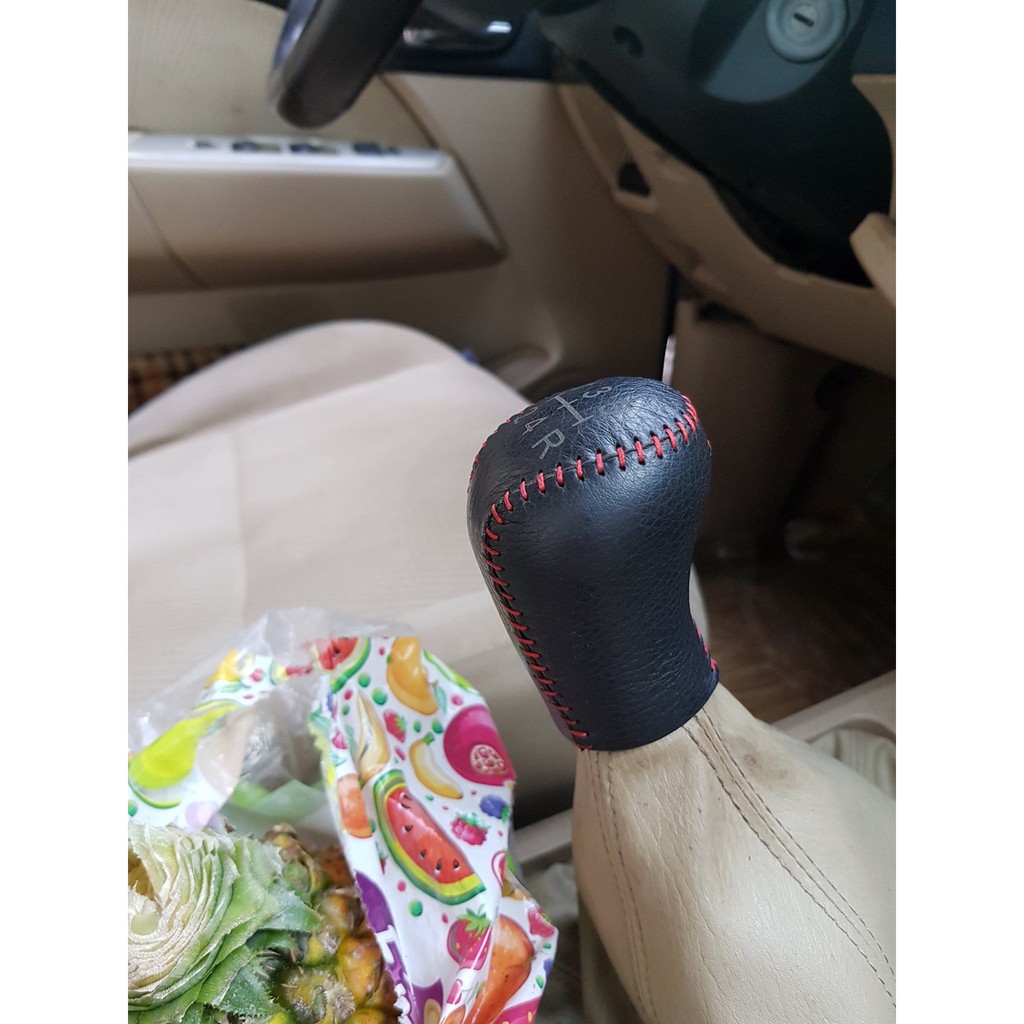 Bọc cần số da ô tô ford everets, Fortuner,innova MT da bò 100% HandMade