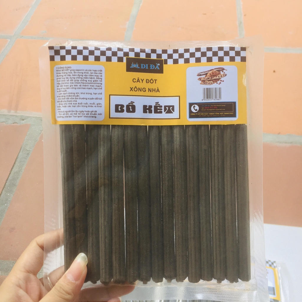 Cây BỒ KẾT cây đốt xông tẩy uế khí 1 túi 15 cây mùi hương nhang bồ kết