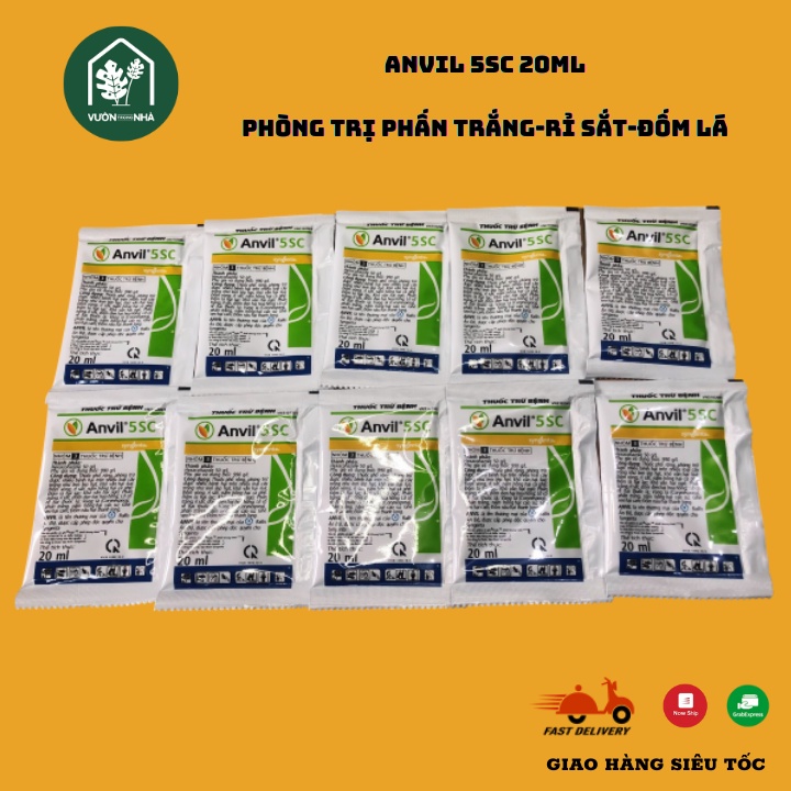 Anvil 5SC gói 20ml thuốc phòng trừ nấm bệnh chính hãng Syngenta Thụy Sỹ dùng cho cây cảnh trong nhà và sân vườn