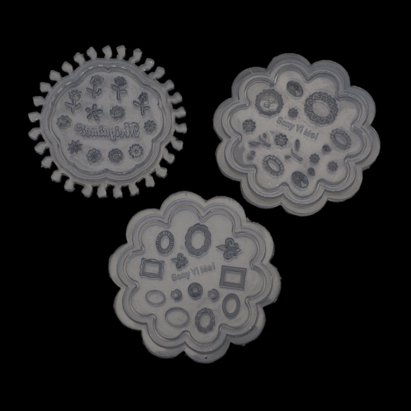 [Hàng mới về] Set 3 khuôn silicone tạo hình hoa mini trang trí móng tay diy