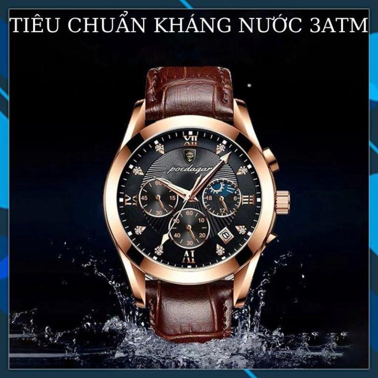Đồng Hồ Nam Dây Da Cao Cấp HW POEDAGAR Chính Hãng Thiết Kế Sang Trọng Chống Thấm Nước HIWATCH | BigBuy360 - bigbuy360.vn