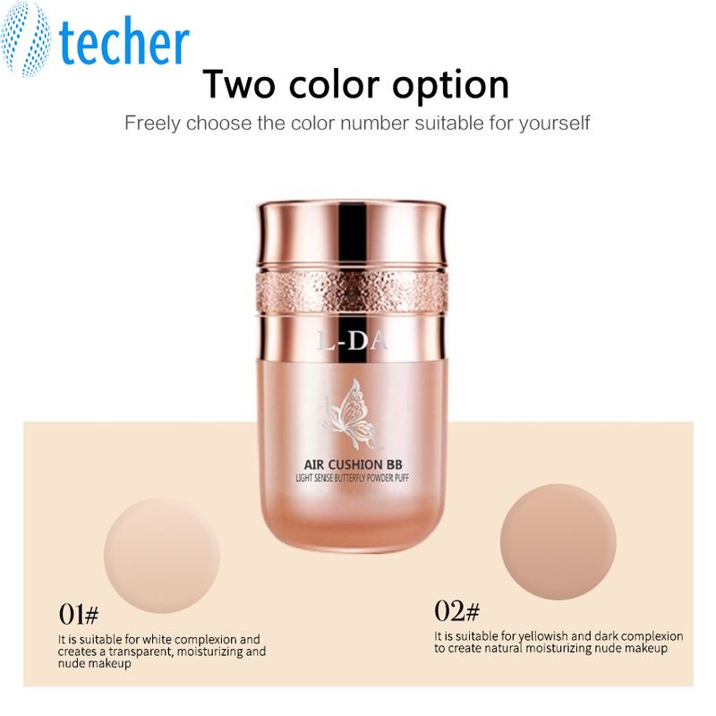 [Hàng mới về] Kem trang điểm BB L-DA Yiruo che khuyết điểm dưỡng ẩm có mút trang điểm hình cánh bướm dành cho học sinh | BigBuy360 - bigbuy360.vn