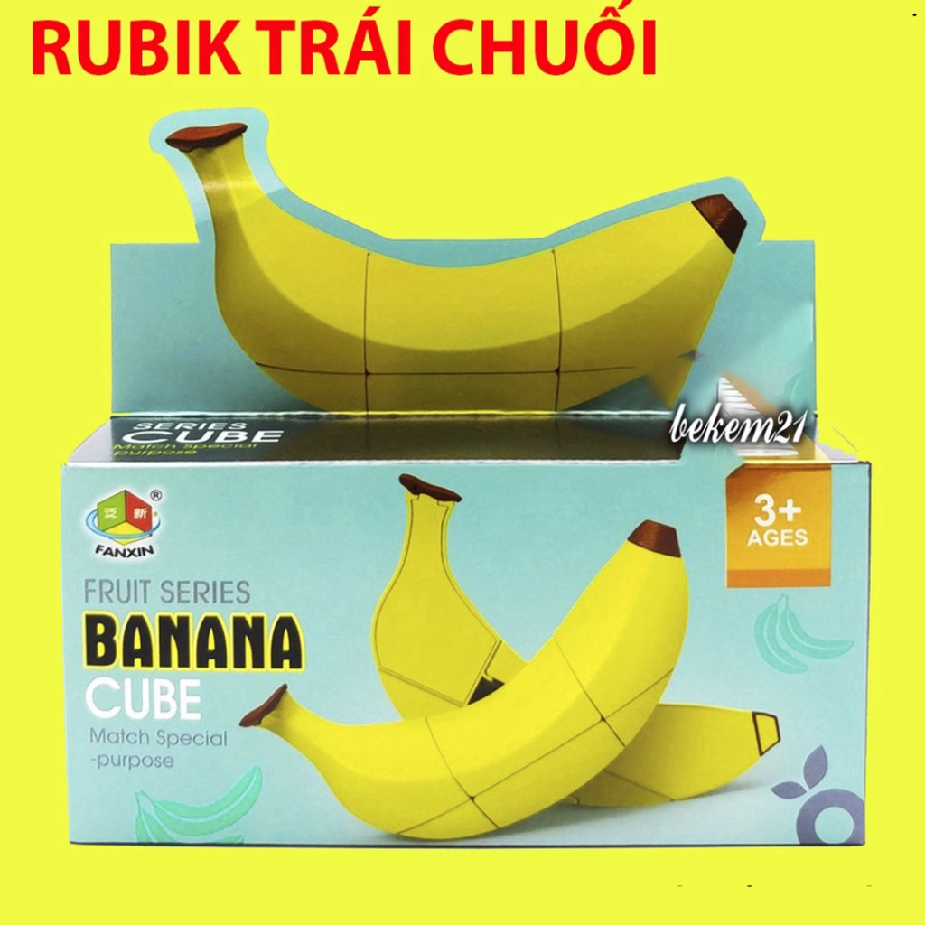 Rubik trái cây - Rubik hình quả Chuối Quả Chanh Quả Cam Quả Đào Quả Lê