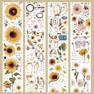 (Chu kỳ) Băng dính trang trí PET tape hoạ tiết Born to the sun của BENCHU