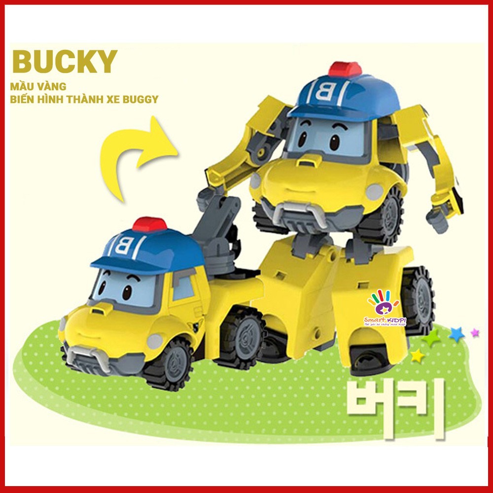 [HÀNG LOẠI 1] Bộ 6 Xe Robocar Poli biến hình