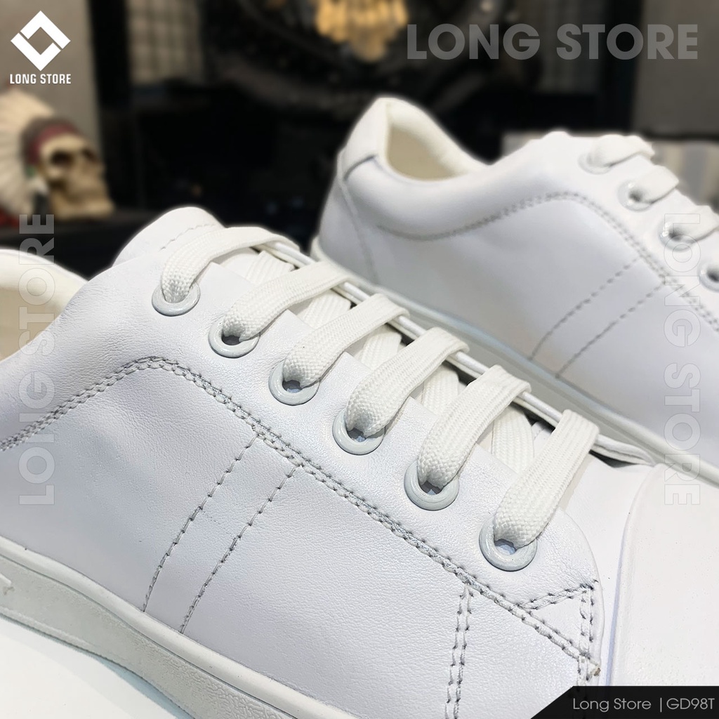 Giày thể thao nam đẹp sneaker đế cao da bò thật cao cấp tăng chiều cao 3cm LONGSTORE GD98