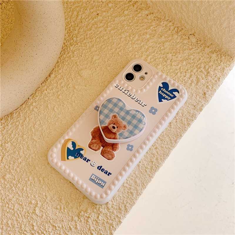 Ốp Điện Thoại Mềm Có Giá Đỡ Hình Gấu Cho Apple X / Xs / Xr / Se 7 / 11se20 | BigBuy360 - bigbuy360.vn