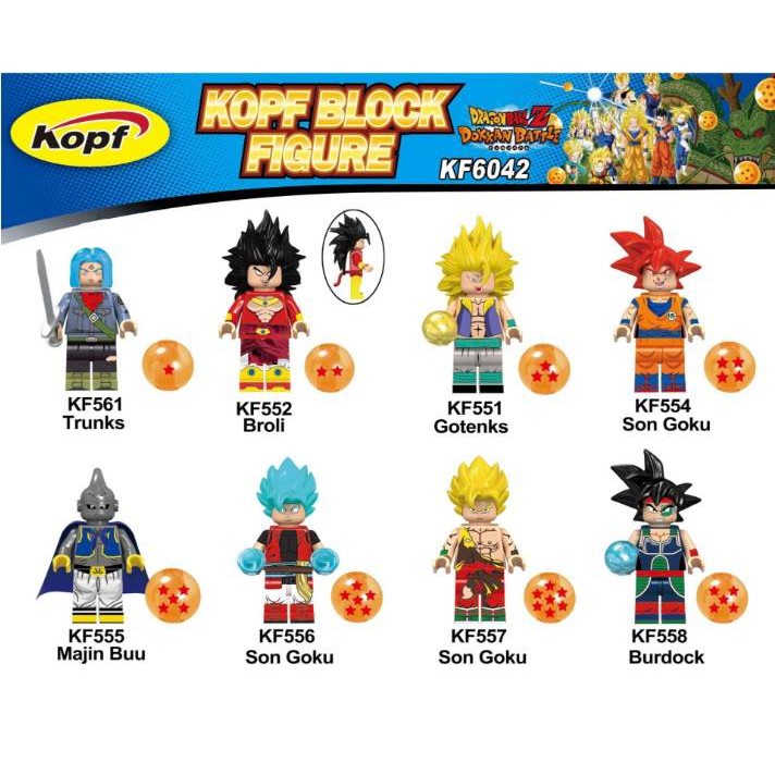 Minifigures Các Nhân Vật 7 Viên Ngọc Rồng Siêu Hot - Dragon Ball Goku Koruit KF6042 KF561 KF551 KF552 KF553 KF554 KF555