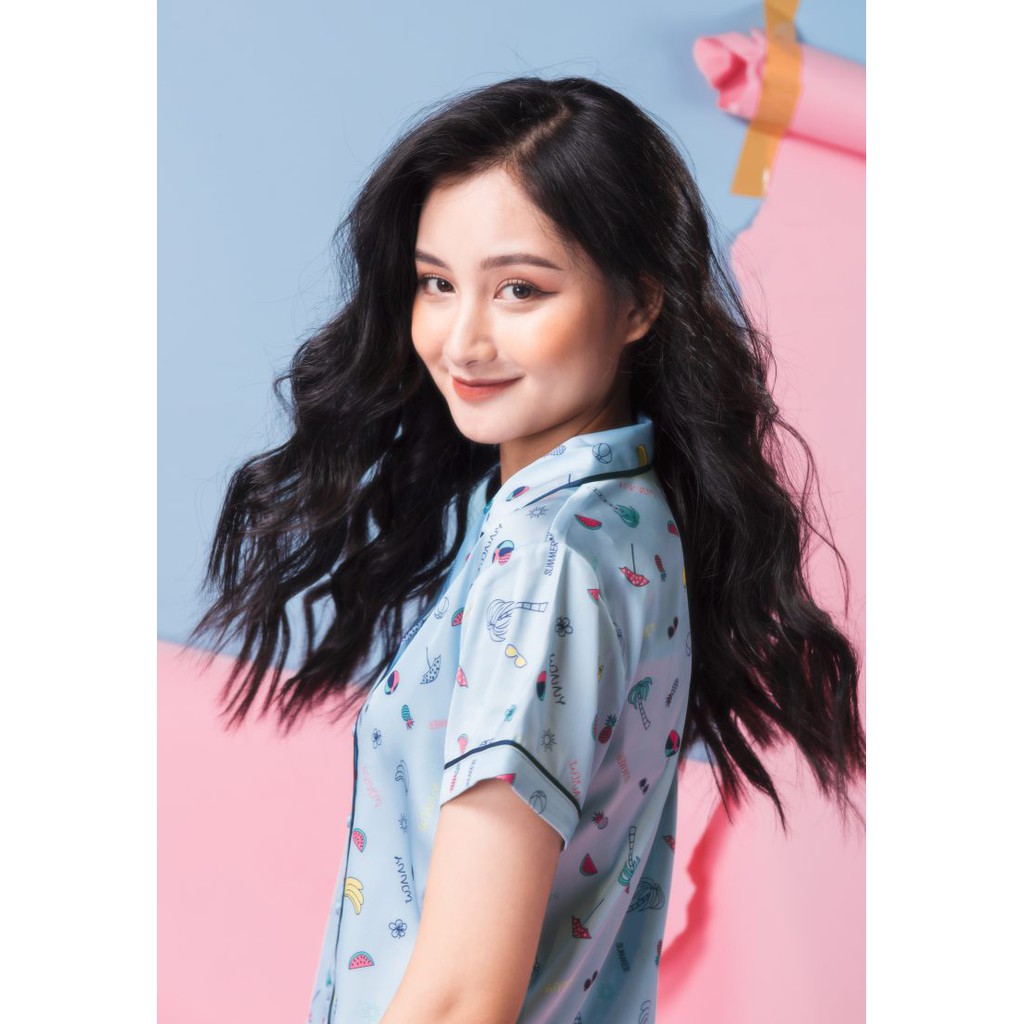 [CHÍNH HÃNG] - Bộ đồ Pijama lụa WINNY Younger họa tiết nhiệt đới  siêu trẻ trung, năng động CASA20600111 mẫu hè 2021 | BigBuy360 - bigbuy360.vn