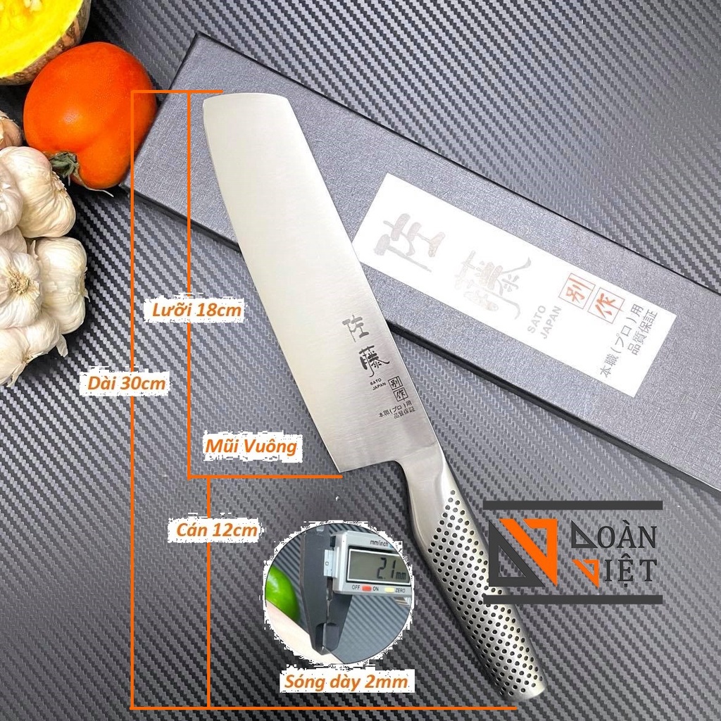 DAO THÁI SATO SIÊU BÉN . Dao đúc nguyên khối CÔNG NGHỆ NHẬT BẢN chuyên thái Sahimi