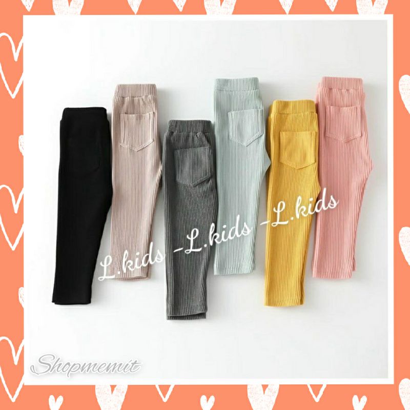 🌈 Quần dài thun gân Kwoo co giãn cho bé từ 5-16kg