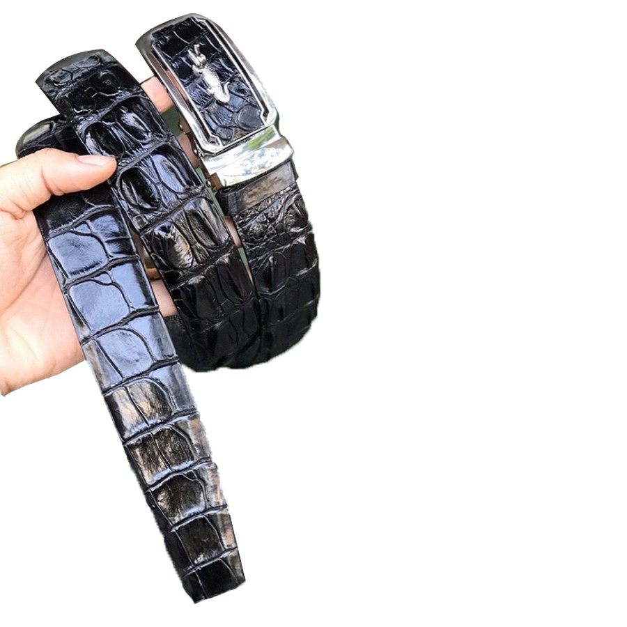 Dây Nịt Nam Da Cá Sấu Tiến Công Màu Đen Bản Liền NHẬP MÃ [TCOS7223N] Giảm Ngay 20k - TCN1055