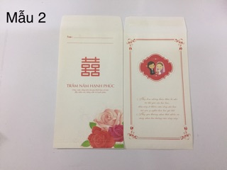 Phong bì mừng đám cưới bắt mắt