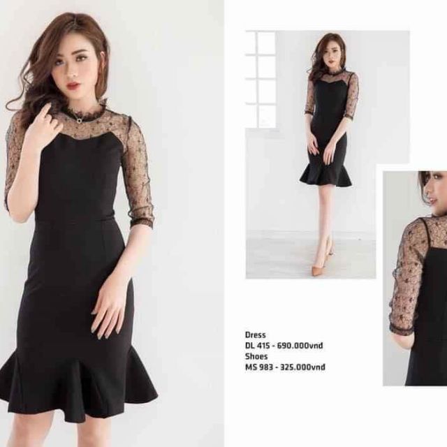 Váy thiêt kế phối ren
