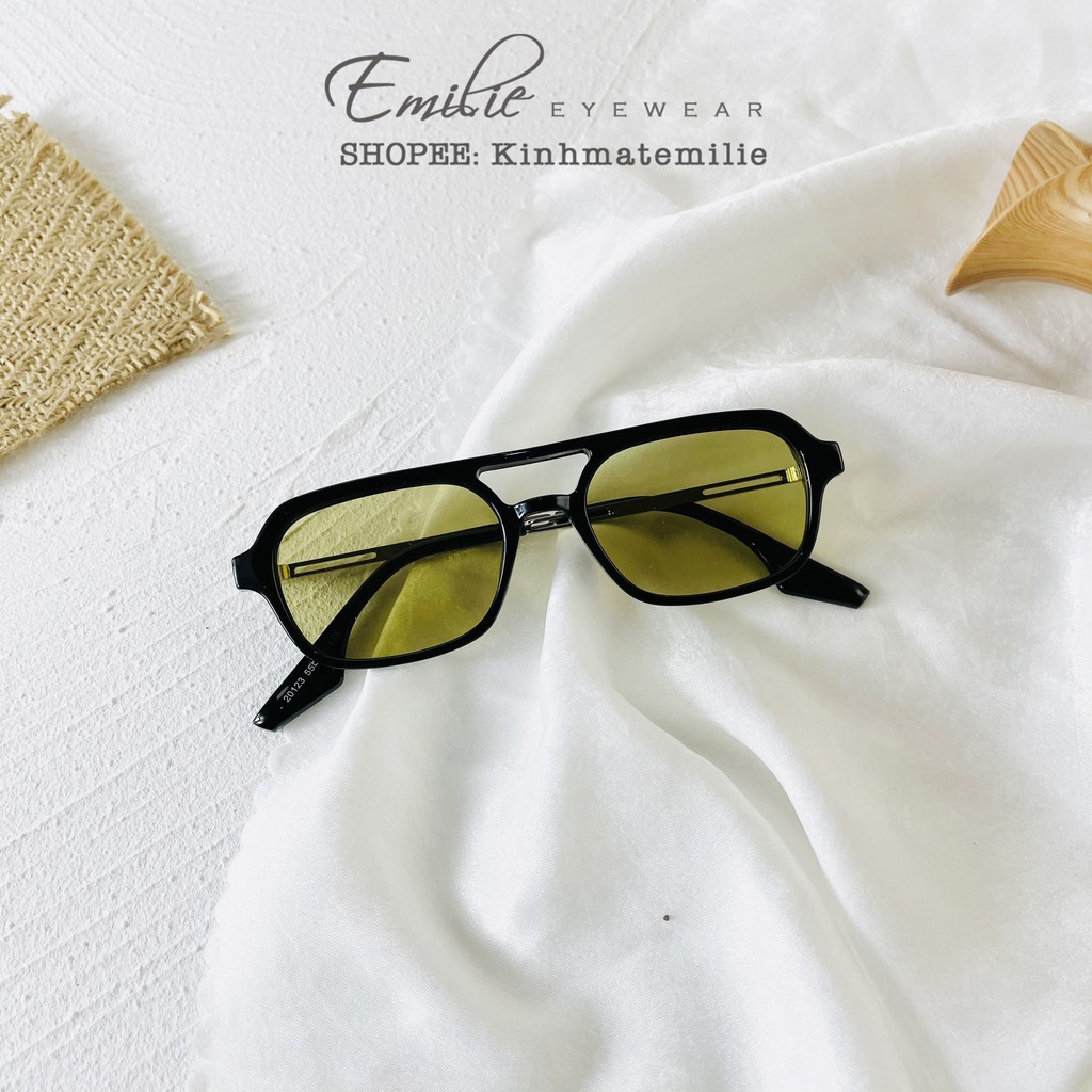 Kính mát nam nữ chất liệu nhựa kết hợp kim loại mắt chống UV400 Emilie eyewear Kings