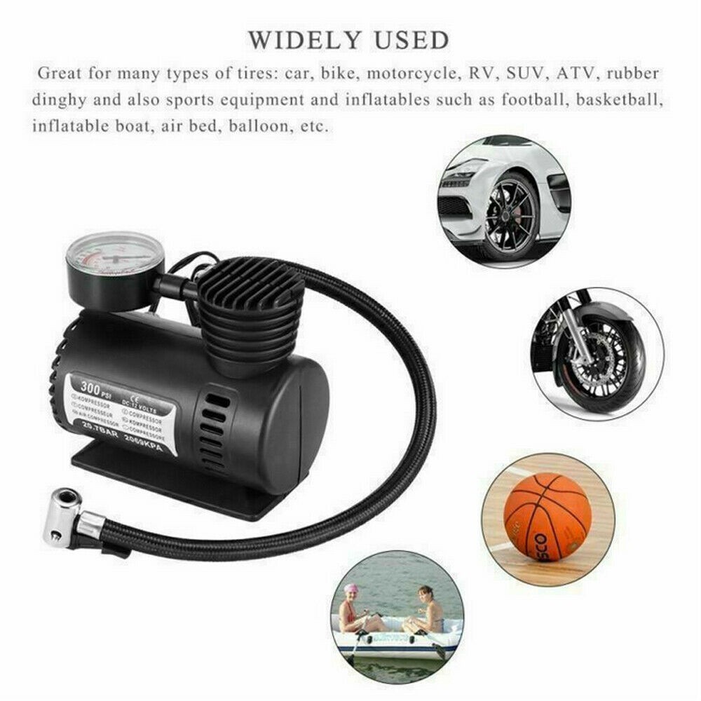 Máy bơm hơi nén khí mini 12V 300 PSI tiện dụng