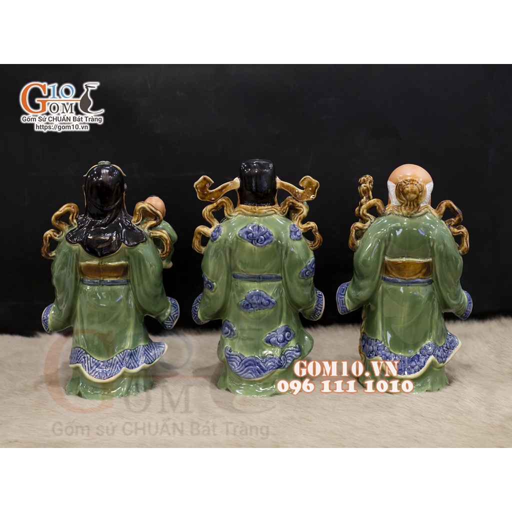 Bộ Tam Đa men màu Phúc - Lộc - Thọ