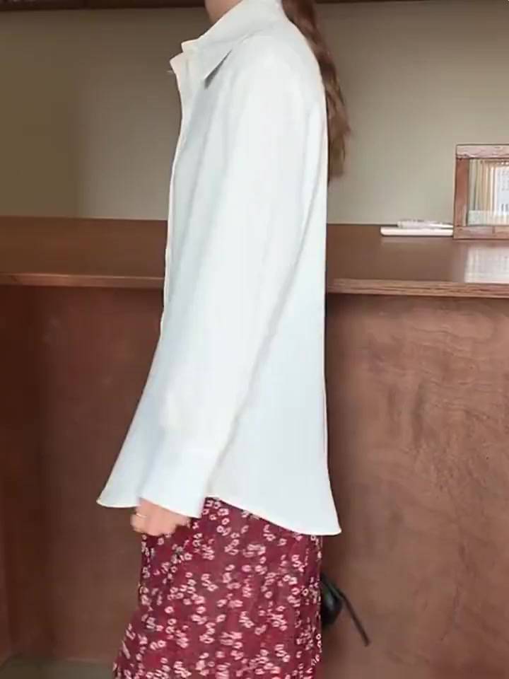 Áo sơ mi nữ Dài tay Form Dài rộng Ulzzang Hàn Quốc Sơ mi trơn nữ Tay dài Thời trang | BigBuy360 - bigbuy360.vn